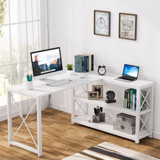 No Reversible Industrial L-Shaped Writing Desk