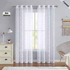 Curtains & Accessories Al Hoor Beauoop White Voile Chiffon Sheer