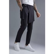Elastan/Lycra/Spandex - Herre Nederdele boohooMAN Skirt Tailored Trouser - Black