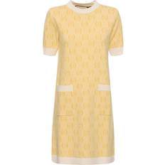 Gucci Dresses Gucci Gg Wool Long Dress Yellow