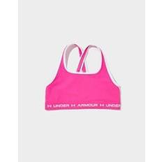 L Bralette Under Armour Crossback Mid Bra Girl Rebel Rosa/Bianco