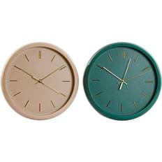 PVC Clocks Home ESPRIT Green Pink Wall Clock 30cm