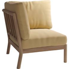 Keltainen Ulko-Sohvat Fritz Hansen Skagerak Tradition Kulmamoduuli Honey Yellow Teak