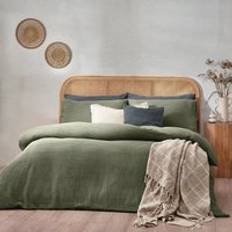 Yard Chunky Waffle Duvet Cover Green