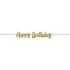 Garlands & Confetti Amscan Gold Birthday Letter Banner