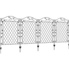 OutSunny Enclosures OutSunny 11.5' Garden Fence, 4 Pack Fence