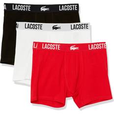 Lacoste Underwear Lacoste Men's 3-Pack Cotton Stretch Boxer Brief, Black/RED-White