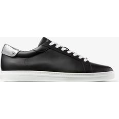 Shoes Jimmy Choo Womens V Black/silver Rome/M Branded Leather Low-top Trainers