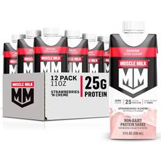 Muscle Milk Genuine Protein Shake, Strawberries 'N Crème 11 Fl Oz 12Pack 12