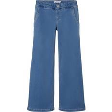 86 - Jeans Byxor Name It Light Blue Denim Salli Wide Jeans Noos-128