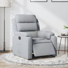 vidaXL Elektrisk Reclinerfåtölj Ljusgrå Tyg Fåtölj