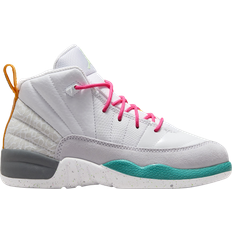 Patent Leather Sport Shoes Children's Shoes NIKE Air Jordan 12 Retro PS - White/Vapor Green/Photon Dust/Barely Grape/New Emerald/Infrared