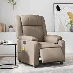 vidaXL Elektrisk Massagefåtölj Cappuccino Konstläder
