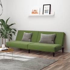 Möbler vidaXL Bäddsoffa 2-Sits Ljusgrön Sammet Soffa