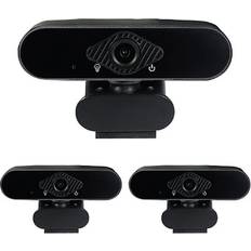 Webcams OTM Essentials HD Elite 1920 x 1080 Webcam, 2 Megapixels, Black, 3/Pack OB-AJK-3PK Quill