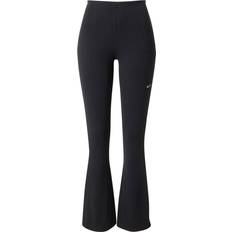 Polyester - Women Tights & Stay-Ups NIKE Sportswear Chill Knit Women's Tight Mini-Rib Flared Leggings - Black/Sail