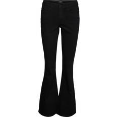 Vero Moda Scarlet Mid Rise Flared Fit Jeans - Black