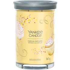 2 Sydämen Lasia Tuoksukynttilät Yankee Candle Vanilla Cupcake Yellow/Grey