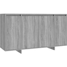 vidaXL Engineered Wood Grey Sonoma Aparador 135x75cm