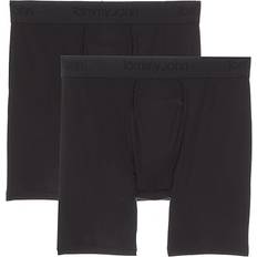 Men's Underwear Tommy John Second Skin Boxer Brief 2-Pack Black Double Men's Underwear Black