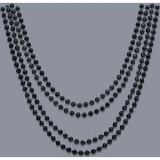 Unique Party Metallic Beads 32 In Black 4/pkg