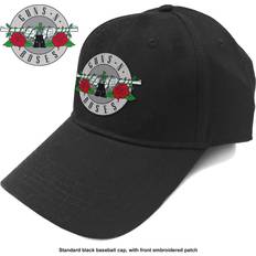 Silver Headgear ROCK OFF Silver Circle Patch Strapback Baseball Cap - Black