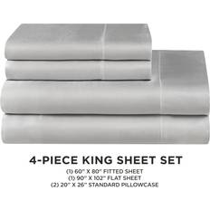 Silk sheets king Juicy Couture Silk Satin Bed Sheet Gray (274.3x259.1)