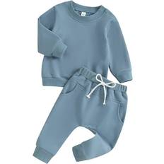 Blue Tracksuits Infant Sweatshirt & Pant Tracksuit - Blue