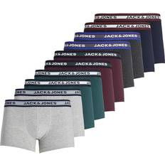 Boxershorts 10 pack Jack & Jones Trunks 10-pack - Green/Dark Grey Melange