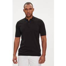 Calvin Klein Musta Polo paidat Calvin Klein Cotton Silk Polo Shirt - Black