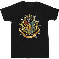 Harry Potter Christmas Crest Cotton T-shirt - Black