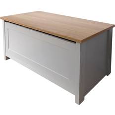 Grey Storage Benches GFW Lancaster Grey Storage Bench 89x40cm