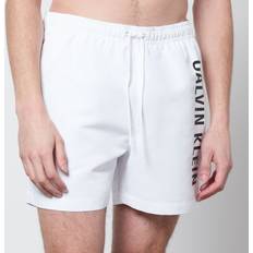 Calvin Klein Men Swimming Trunks Calvin Klein Logo Swim Shorts White