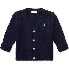 Babies Cardigans Children's Clothing Polo Ralph Lauren Baby's Combed Cotton V-Neck Cardigan - French Navy