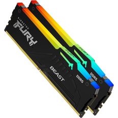 Kingston fury beast ddr5 6000 64gb Kingston Fury Beast RGB Black DDR5 6000MHz 4x16GB ECC (KF560C40BBAK4-64)