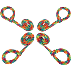 Multicoloured Cuffs & Ropes Bondage Boutique Rainbow Soft Rope Restraints 4-pack