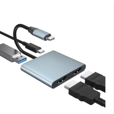 Nördic usb c til 2xhdmi Nordic DOCK-145 USB-C - 2xHDMI Adapter