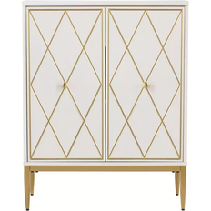 Target Nessnal 2 Cream/Gold Storage Cabinet 28x35.8"