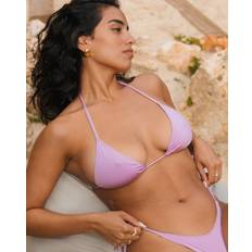 Understatement Strappy Triangle Bikini Top - Lavender