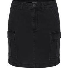 Denimnederdele - Sort Pieces Jessie Denim Skirt - Black