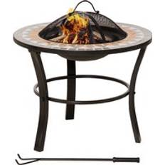 OutSunny 60cm Outdoor Fire Pit Table with Mosaic