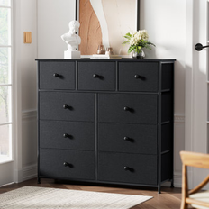 Ebern Designs Chest of Drawers Ebern Designs Ojaswi Black/Gray Chest of Drawer 39x40"