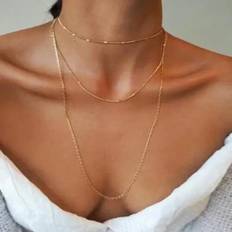 Jewelry Necklace Retro Bohemio Multi-layer Three-layer Necklace Women Gothic Statement Necklace Bijoux Homme Multicoloured