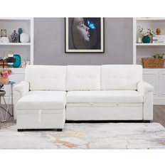 Ebern Designs White Sofas Ebern Designs Sectional Merlemont L-Shaped Sectional Sofa