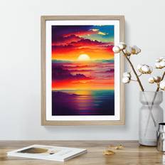 House of Hampton Sunset Watercolour No.2 Framed Art