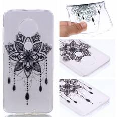 Motorola Mobilskal Motorola G7 pattern case Black Flower