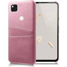 Google Pixel 4a Plånboksfodral Google Pixel 4a skal med korthållare Rosa
