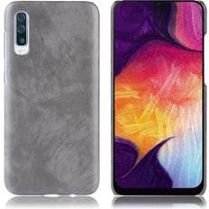 Samsung Galaxy A70 Mobilskal Samsung Galaxy A70 litchi coated case Grey