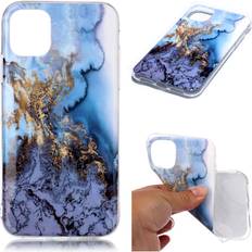 Apple iPhone 11 Pro Mobilskal Apple Marmormotiv iPhone 11 Pro skal Blåaktig Guldmarmor