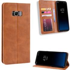 Samsung Galaxy S8 Plånboksfodral Samsung Bofink Vintage läder Galaxy S8 fodral Brun